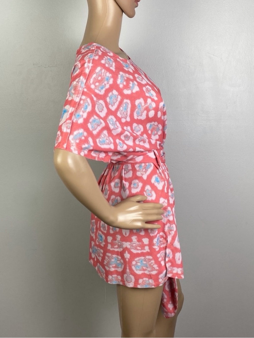 NEW BAJA EAST PINK ANIMAL PRINT T-SHIRT MINI DRESS - Picture 4 of 7